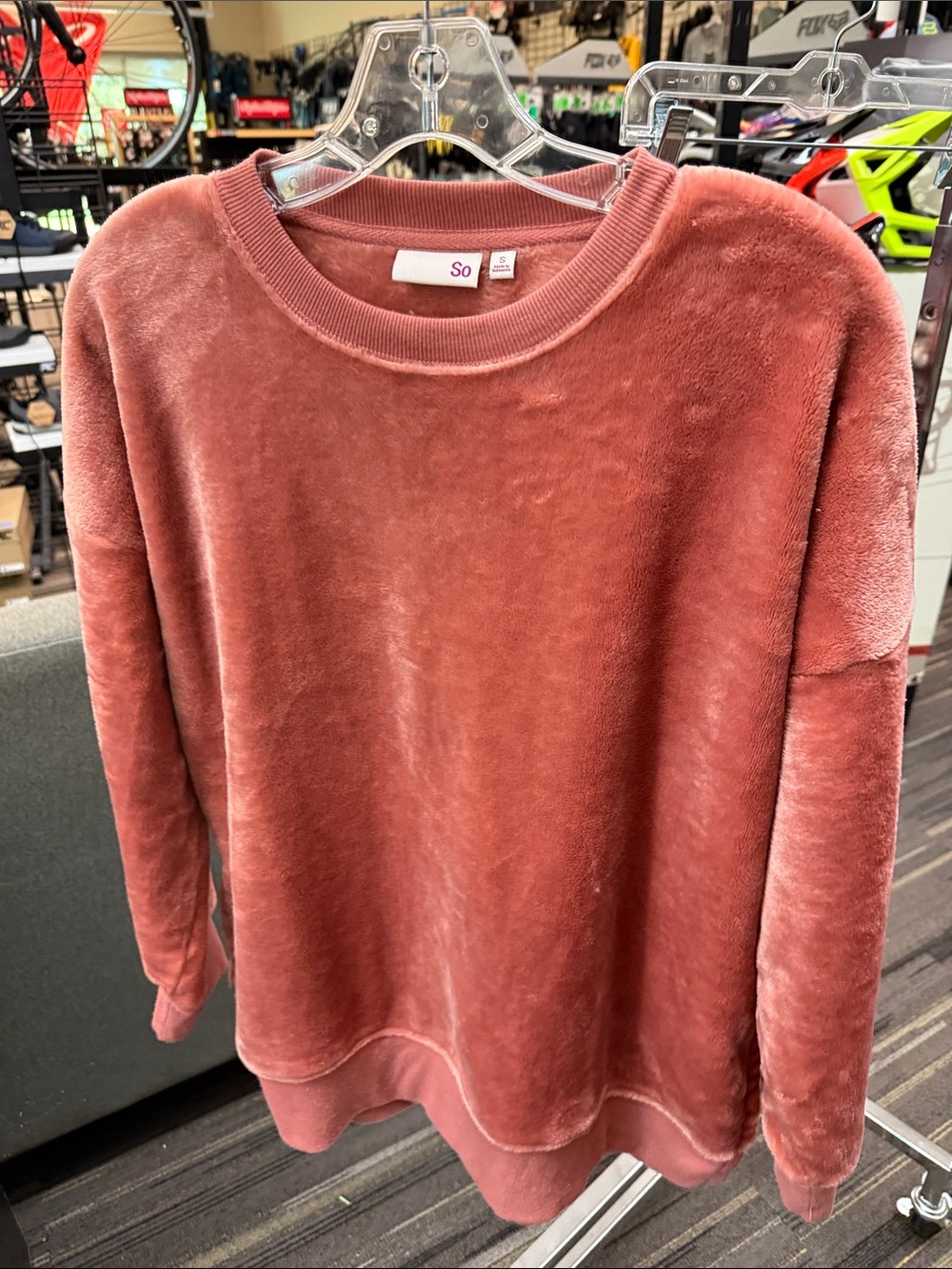 SO Plush Crewneck Sweater in Dusty Rose, Size Small
